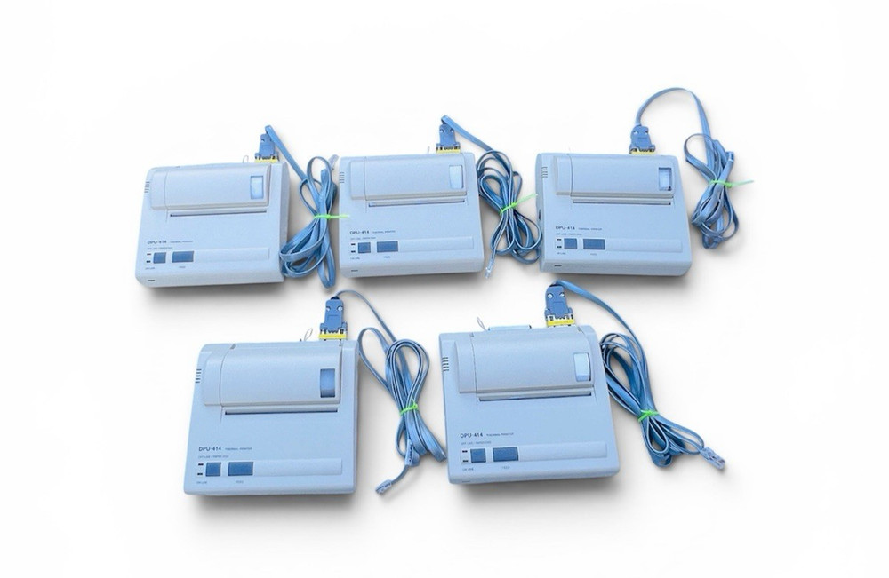 LOT OF (5) Seiko SII DPU-414 Thermal Printer DPU-414-30B WITH SERIAL CABLE