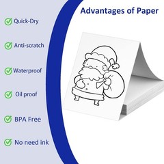100 Sheets US Letter Size Thermal Paper, 8.5 x 11 Inch Thermal Printer Paper for