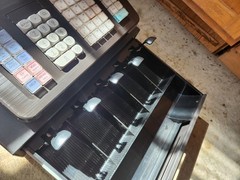 Sharp XE-A507 Electric Cash Register With Drawer NO KEY TESTED Business Black