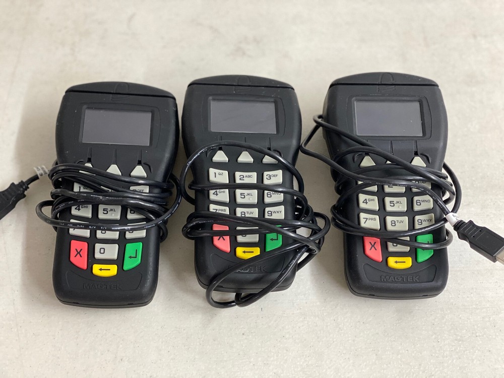 Lot Of 3 MagTek 30050202 USB POS Pin Pad Payment Terminal Credit Debit Swipe