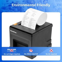 80mm POS Receipt Printer 300mm/s USB Thermal Receipt Printer with Auto Cutter…