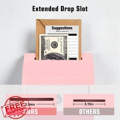 Sumerfnt Pink Locking Cash Box Slot