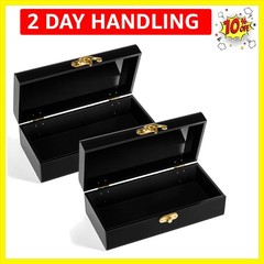 2 Pcs Acrylic Lockable Cash Box Cash Organizer Money Holder Single Row Curren…