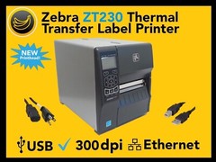 Zebra ZT230 Thermal Transfer Label Printer 300dpi, USB, Ethernet, USA Seller!🔥⭐