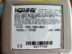 USED NORAND 705-380- 003 EM30 BAR CODE SCANNER TERMINAL MPT 7000 FREE SHIPPING!