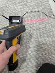 (3) Datalogic 7000BT Scanners With Base Stations/AC Power Cord/Ethernet USB