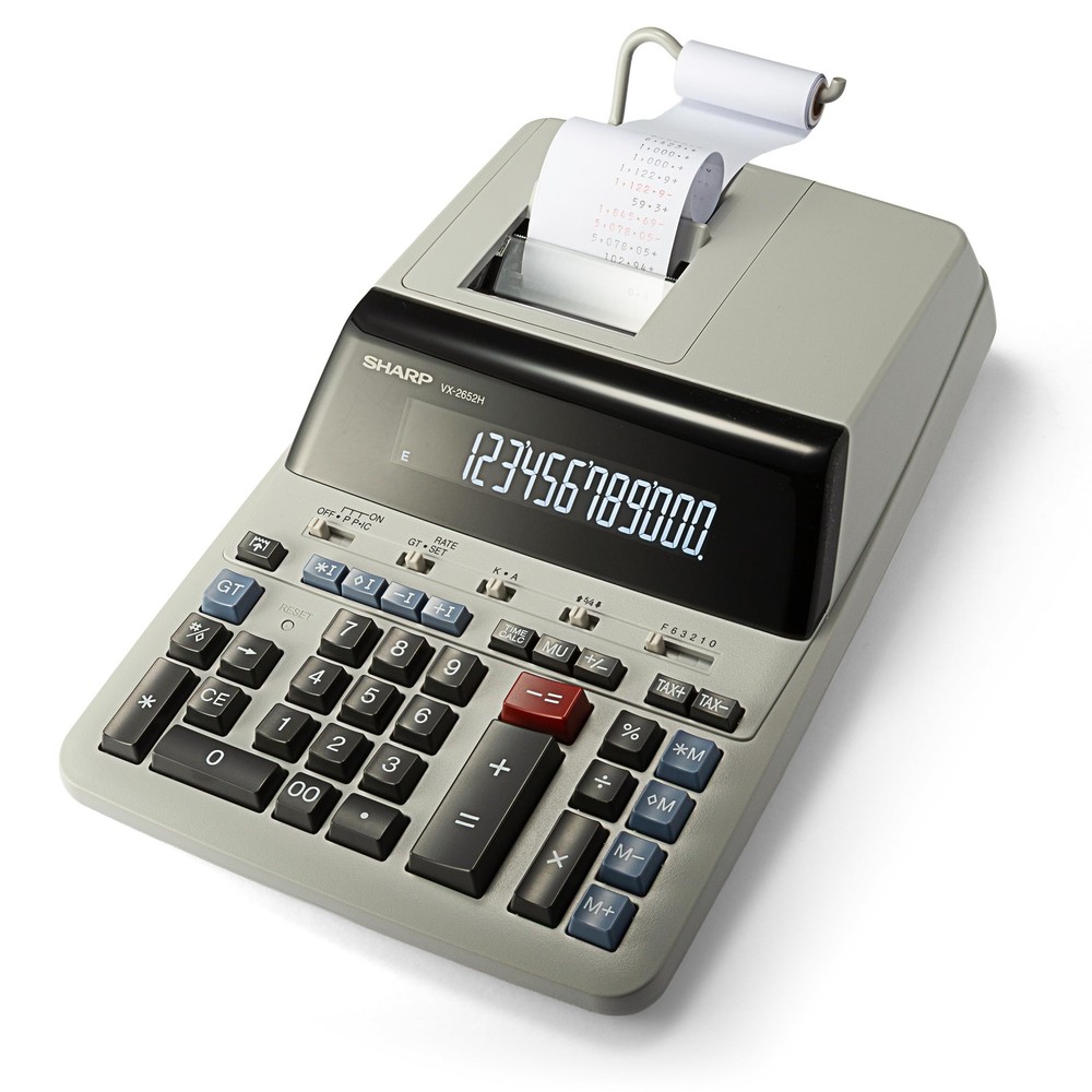 12-Digit Print Calculator Desktop Size Adding Machine, Perfect for Everyday U…