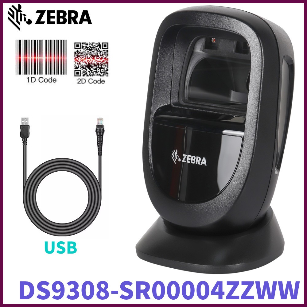 Zebra DS9308-SR00004ZZWW Desktop Hands-free 1D/2D Barcode Scanner w USB Cable