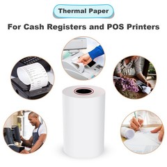 MFLABEL 50 Rolls 2 1/4″ x 165′ Thermal Paper Cash Register POS Receipt Paper