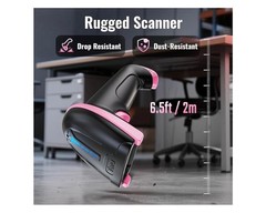 Tera Barcode Scanner Wireless 1D Laser Cordless Barcode Reader 5100 Pink