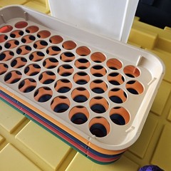 VTG Kwik-Sort Jr MMF Industries Set Of 5 Coin Money Change Sorting Trays W/ Case