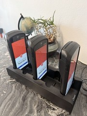 Lot of 3 Toast Go 2 Handheld POS Tablets TG200 with DTC200 Charging Dock