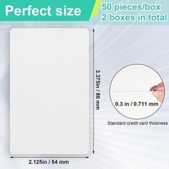100 Pcs Credit Card Reader Cleaner Cards Dual Side Cr80 Reader Cleaning Scann…