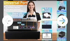 Cash Register POS System for Small Business – Dual Display, Cash Drawer