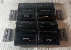 LOT OF 4 EPSON TM-P80 MODEL M316B(2) & M316D(2) THERMAL PRINTERs – UNTESTED