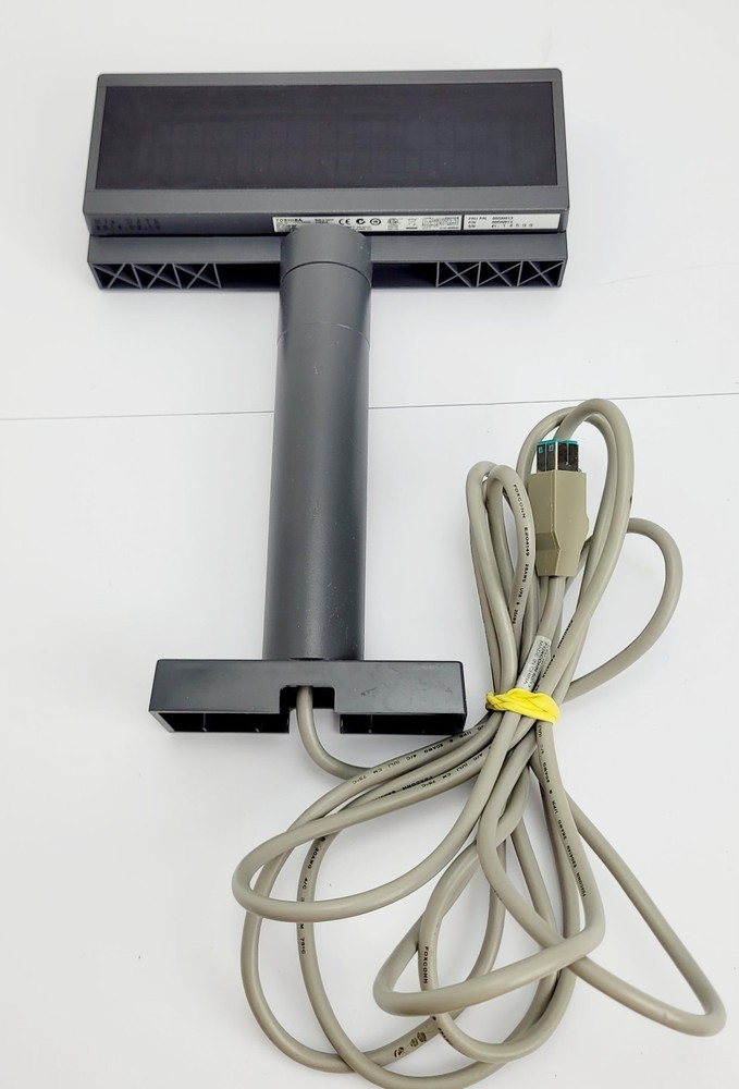 IBM Toshiba 00DN912 2×20 LCD Checkout Register Pole Display POS W/Cord