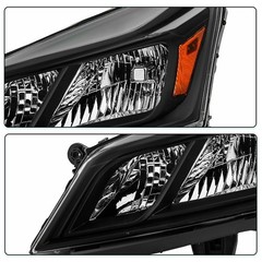 Pair Headlights for 2013-2017 Traverse Halogen OE Black Housing Bulbs Included