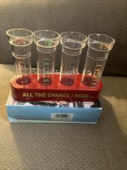 VINTAGE COIN COUNTER SET “ ALL THE CHANGE I NEED ” Each Counter Holds One Roll