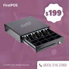15” Touchscreen POS Cash Register Till System Takeout