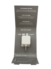 Square 3.5mm Jack Credit/Debit Magstripe Card Square Reader – White