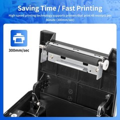 80mm POS Receipt Printer 300mm/s USB Thermal Receipt Printer with Auto Cutter…