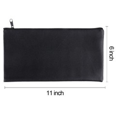 Zipper Bank Bags, 4 Pack Money Pouch PU Leather Cash and Coin Large, Colorful