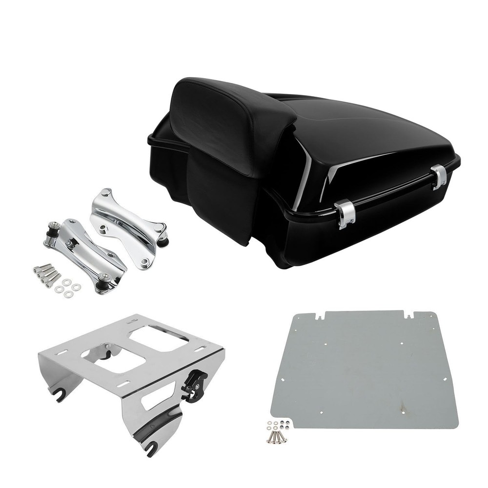Chopped Trunk Pad Solo Mount Rack Dock Base Plate Harley Touring 2014-2025