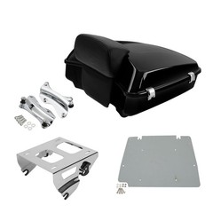 Chopped Trunk Pad Solo Mount Rack Dock Base Plate Harley Touring 2014-2025