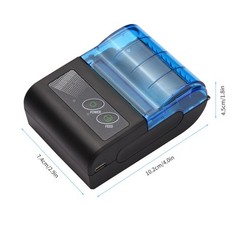 Receipt Printer, Sunydog Portable Mini Thermal US Plug, Black and blue