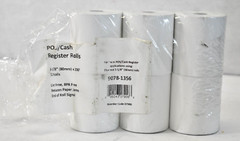 PM Company POS Cash Register Rolls 3-1/8″ x 230′ BPA Free 6 Pack 9078-1356