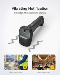 Inateck 1D Wireless Bluetooth Barcode Scanner Reader Gun Anti Shock Vibration