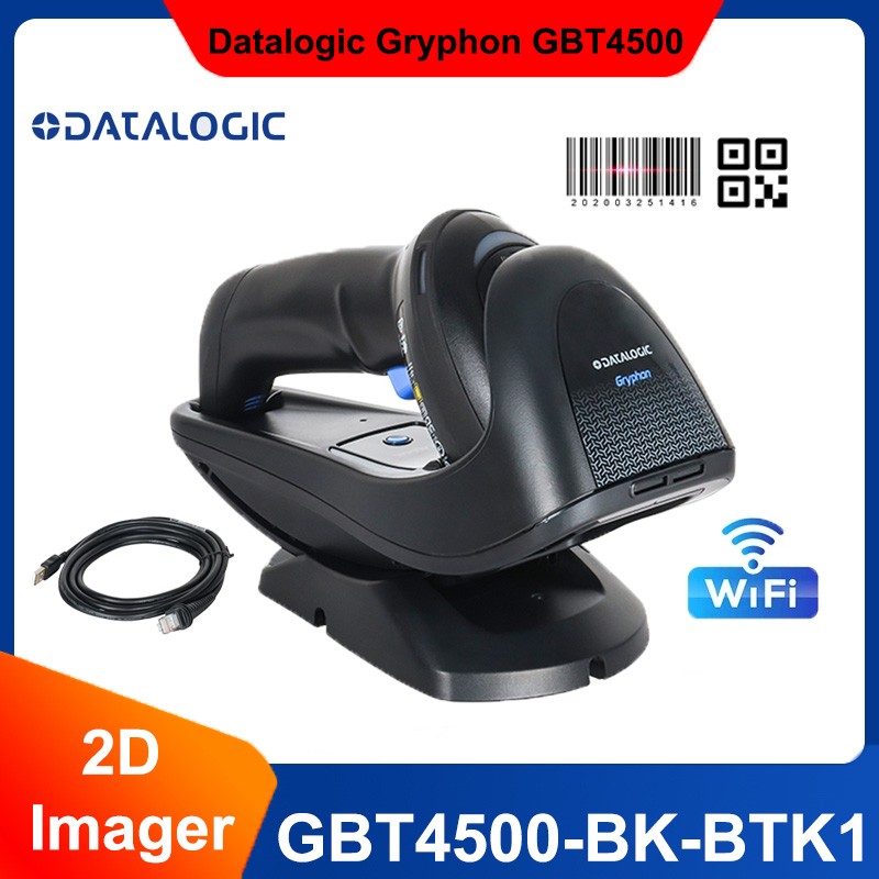 Datalogic GBT4500-BK-BTK1 Wireless Bluetooth 2D USB Barcode Scanner with Cradle