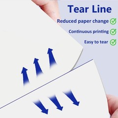 100 Sheets US Letter Size Thermal Paper, 8.5 x 11 Inch Thermal Printer