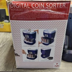 Fun Company Digital Coin Sorter Motorized Counter, 50-Coin Capacity, AC Adapter