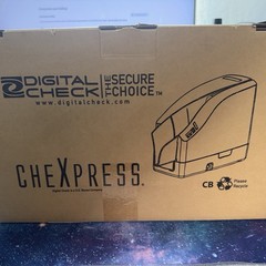 DIGITAL CHECK CheXpress 30, CX30 INKJET Check Reader Scanner 152000-02 w/Adapter