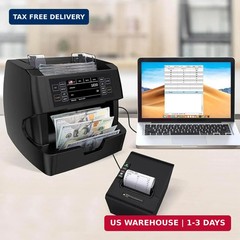 NUCOUN VC-3 Money Counter Machine Mixed Denomination, Value Counting, CIS/UV/IR/
