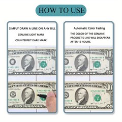 6 x Professional Counterfeit Money Marker Pen for Dollar Bill Authentication