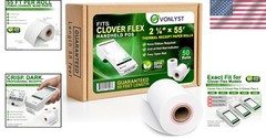 Clover Flex Thermal Paper – 2 1/4″ x 55′ – 50 Rolls BPA-Free