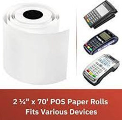 2 1/4″ X 70′ THERMAL POS RECEIPT PAPER 50 ROLLS FOR CLOVER FLEX VERIFONE