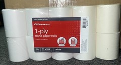 1-Ply Paper Rolls, 3in. x 128ft, White, Pack of 10, 109023 Turning Brown