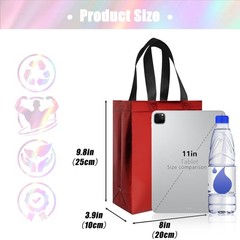 cabzymx 18 Pcs Multicolor Small Gift Bags Bulk, 8 x 3.9 x 9.8 In Glossy Non-w…