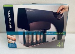 Emerson 4-Barrel Automatic Coin Sorter Plus 4 New Batteries Tested And Works