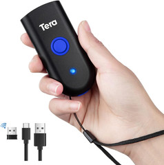 Wireless Barcode Scanner 1D Laser Mini Pocket Waterproof Scanner 3In1 Compatible