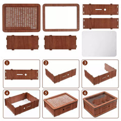 Cash Vault Wooden Savings Box Wooden Cash Saver Money Saving Box With Countdown
