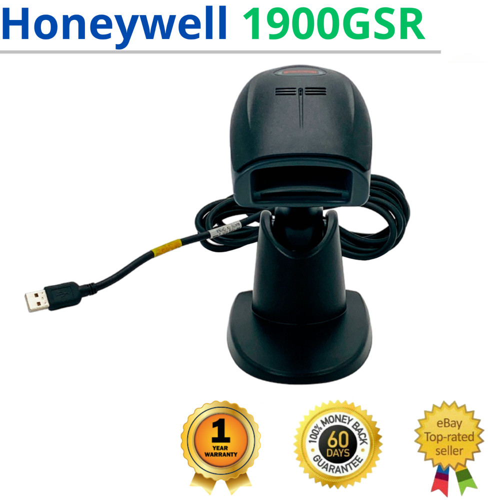 Honeywell Xenon 1900GSR Barcode Scanner w/USB Cord & Stand – 1 YEAR WARRANTY!🔥