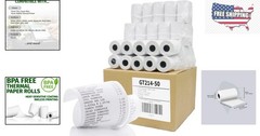 High-Quality 50 Rolls of 2-1/4″ x 50′ Thermal Paper – Perfect for POS Systems