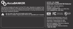 AccuBANKER D450 5-Point Counterfeit Bill Detector, Money Checker, UL Listed