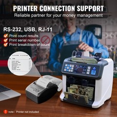 VEVOR Money Counter Machine Bill Counter with UV MG IR DD Counterfeit Detection