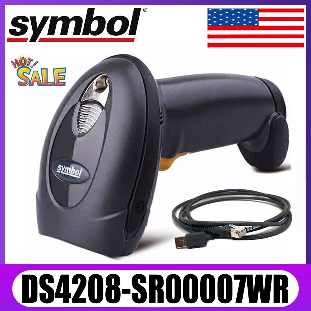 Symbol Motorola DS4208-SR00007WR 2D Laser Imager Barcode Scanner With USB Cable