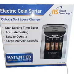 Royal Sovereign Coin Sorter FS-500 Change Counted